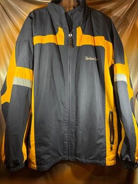 Northwest Trek Cheneral oversize XL navy & Yellow reversible fleece rain coat NN